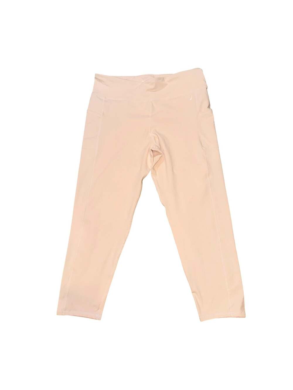 New Nautica Activewear High-Rise Pocket Leggings in Peach Beige XXL